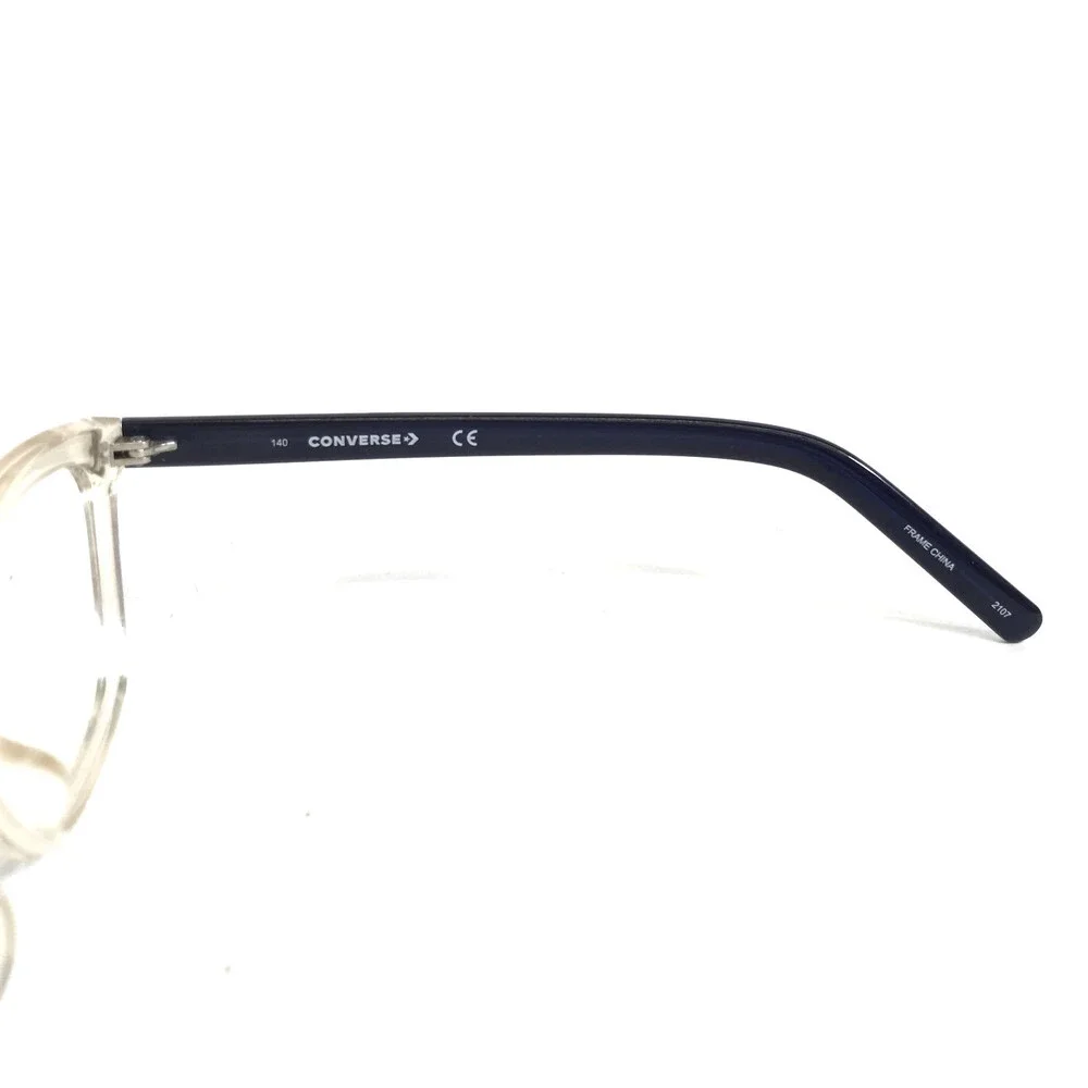 Converse Eyeglasses Frame CV5014 102 Clear White Blue Cat Eye Full Rim 53-16-140